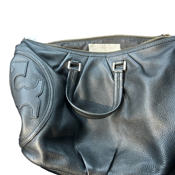 Tory Burch All T Elegant Black Leather Handbag Satchel - Picture 7 of 13